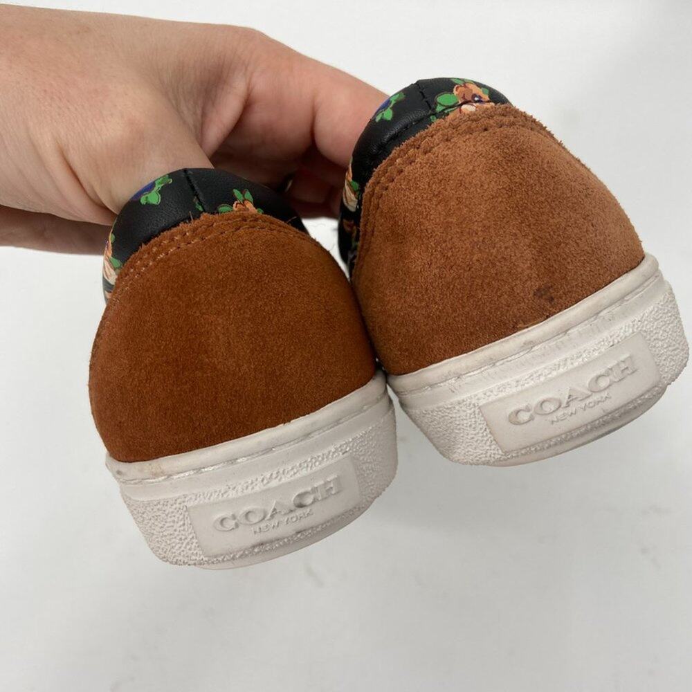 COACH C103 Striped Floral Point Toe Sneaker - Picture 5 of 8